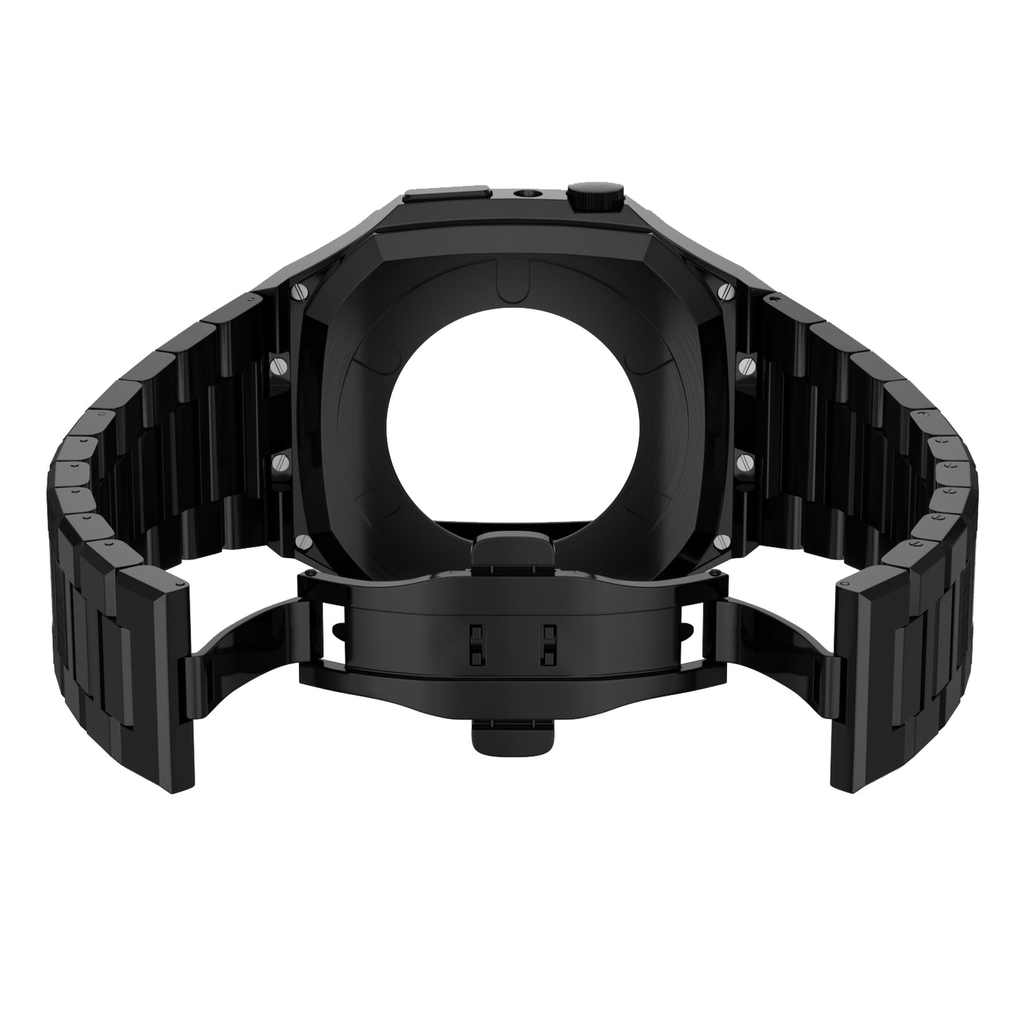 Luxe Zwarte Apple Watch Case+Band