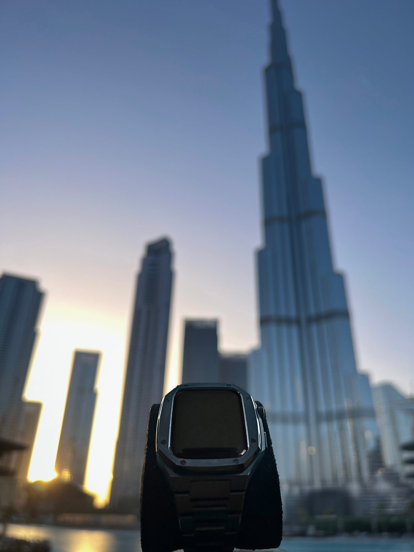 Luxe Zwarte Apple Watch Case+Band
