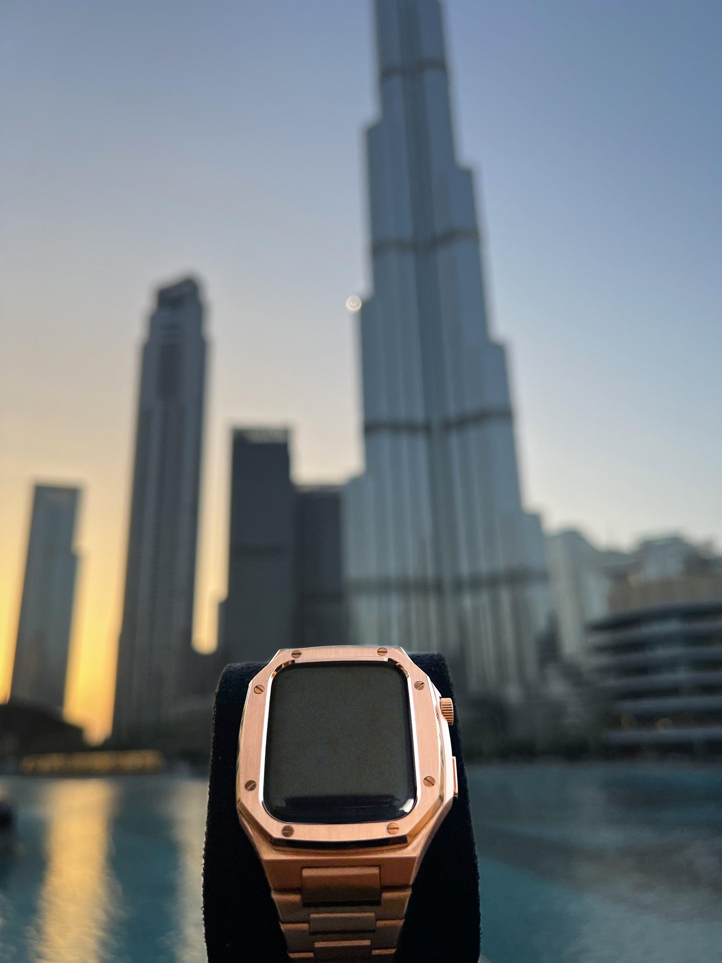 Luxury Rose Gold Apple Watch Case+Strap