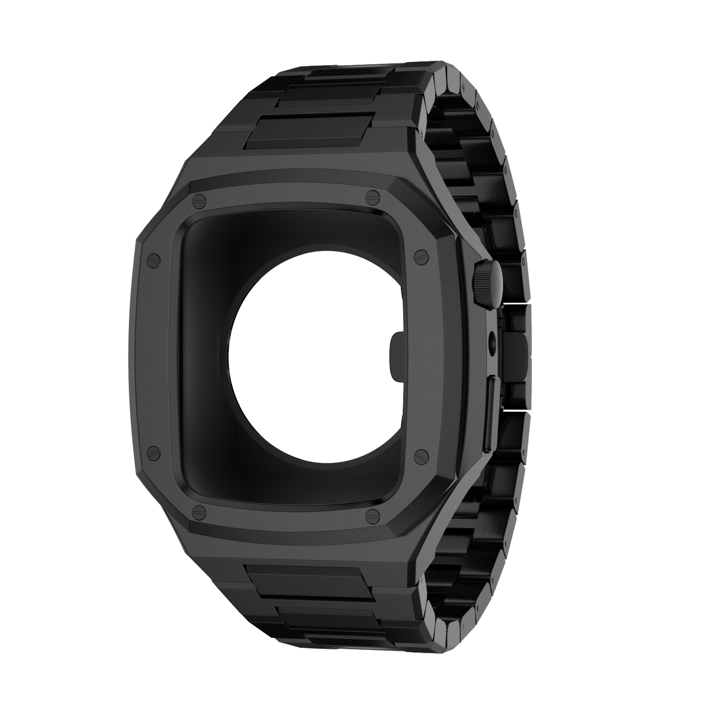 Luxe Zwarte Apple Watch Case+Band
