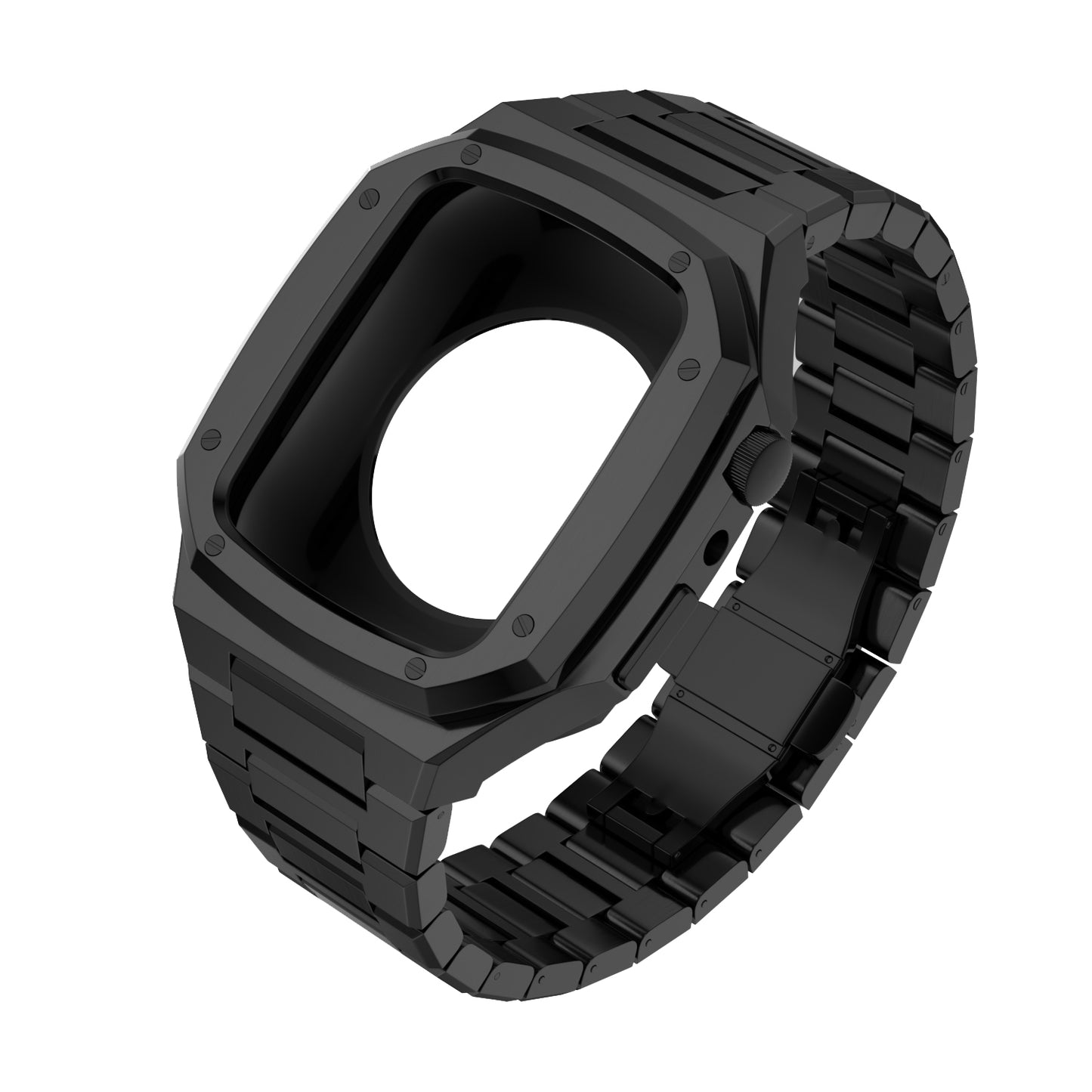 Luxe Zwarte Apple Watch Case+Band