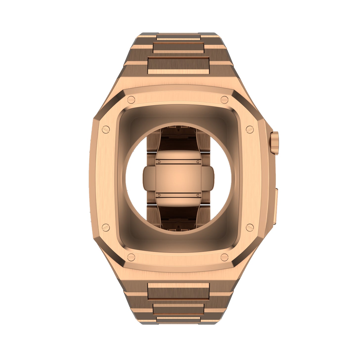 Luxury Rose Gold Apple Watch Case+Strap