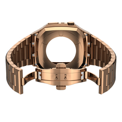 Luxury Rose Gold Apple Watch Case+Strap