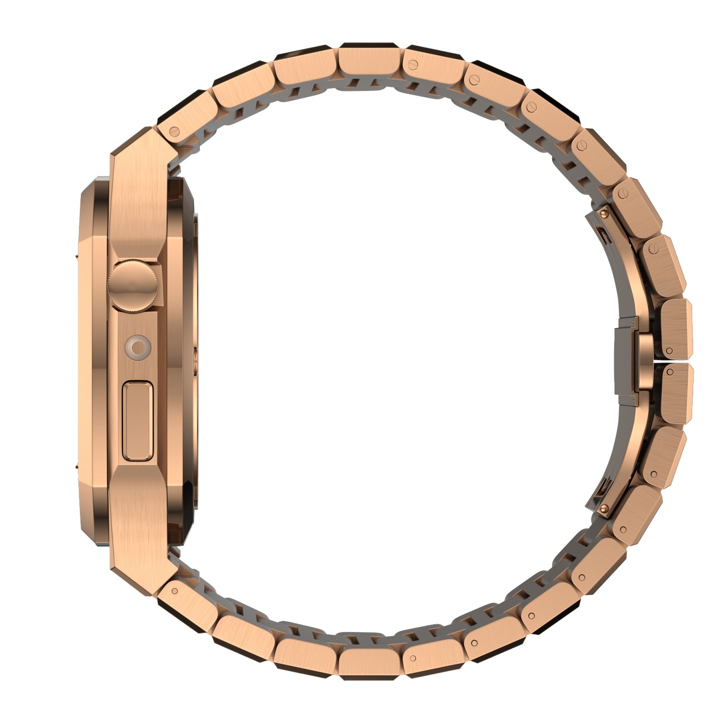Luxury Rose Gold Apple Watch Case+Strap
